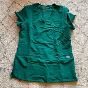 FIGS Hunter Green Casma Scrub Top